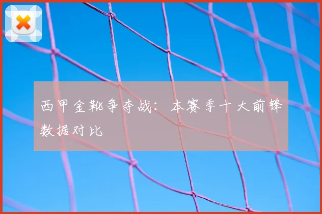 西甲金靴争夺战：本赛季十大前锋数据对比